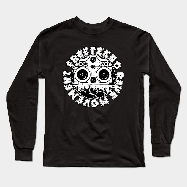 FreeTekno Rave Movement Teknival Long Sleeve T-Shirt by T-Shirt Dealer